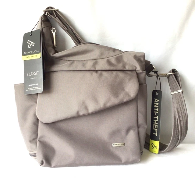 TRAVELON ANTITHEFT CLASSIC Crossbody Bag Handbag RFID Travel Purse