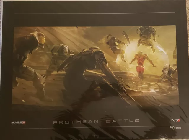 Mass Effect 3 Prothean Battle Lithograph Signed & Numbered 95/500