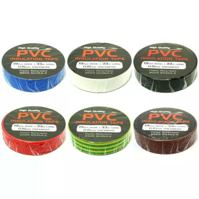 PVC Electrical Insulation Tape Flame Retardant 19mm x 33m