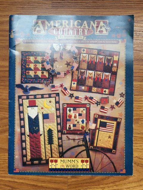 Libro de patrones de edredón Americana Country Debbie Mumm patriótico 4 de julio de 1995