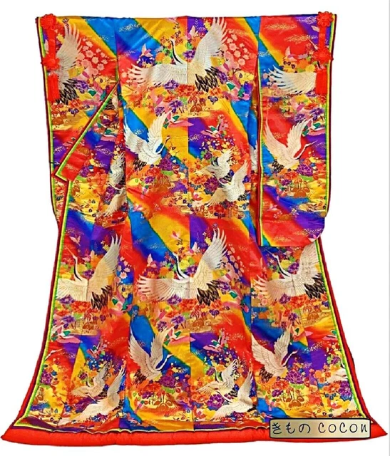 Japanese Kimono Uchikake Wedding Pure Silk  japan 901