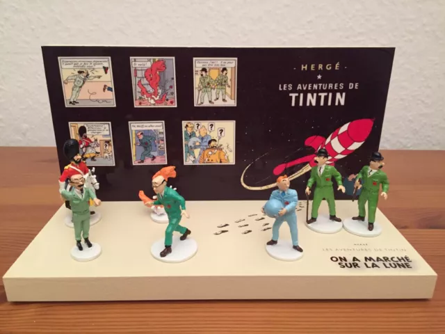 Tim und Struppi Metallfigurenset zum Thema MOND / Tintin / Top