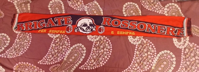 Écharpe Ultras Milan – Brigate Rossonere – Années 90 – Tipo Raso – Supporters