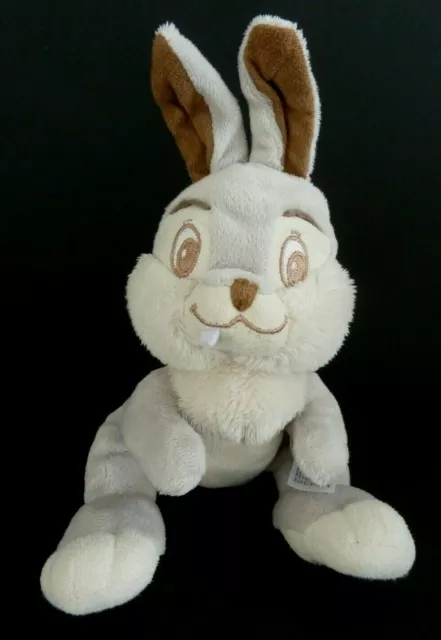 G8. DOUDOU PELUCHE LAPIN PANPAN DISNEY NICOTOY GRIS BLANC MARRON Billes 14/20cm