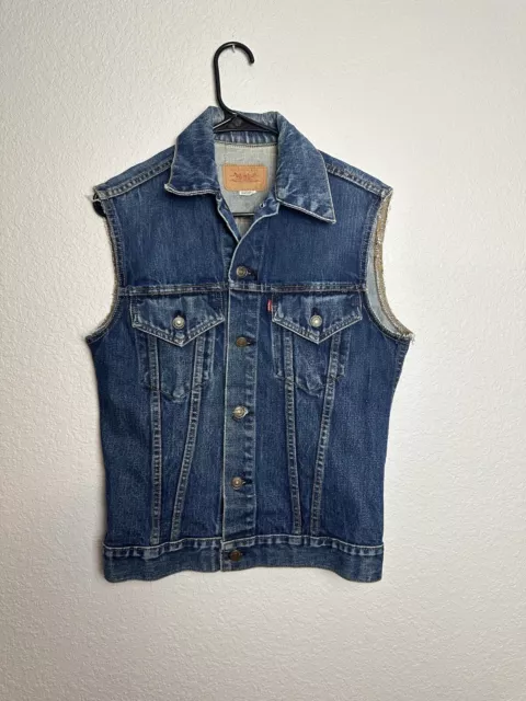 Vintage 70s Levis Type 3 Denim Vest Sz 36