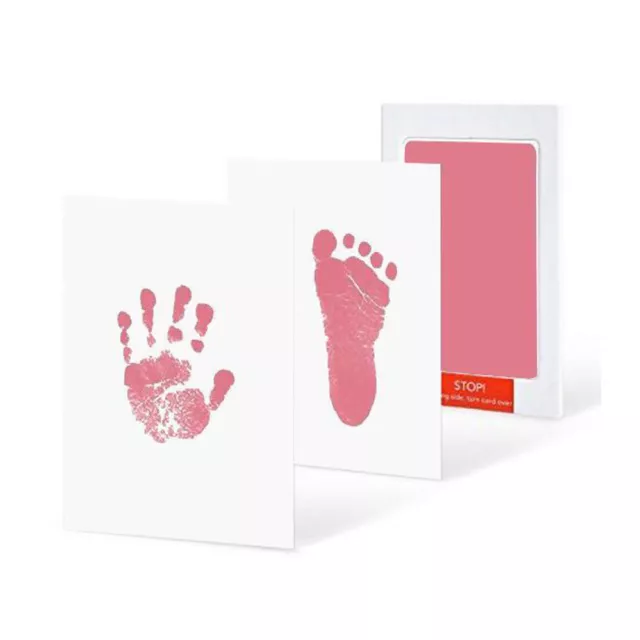 1/2x Newborn Wipe Hand Foot Print Baby Inkless Christmas Kid Photo Frame Child 3