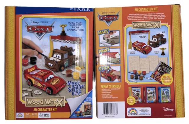 WOOD WORX Pixar Cars Lightning McQueen and Mater (Twin Pack)