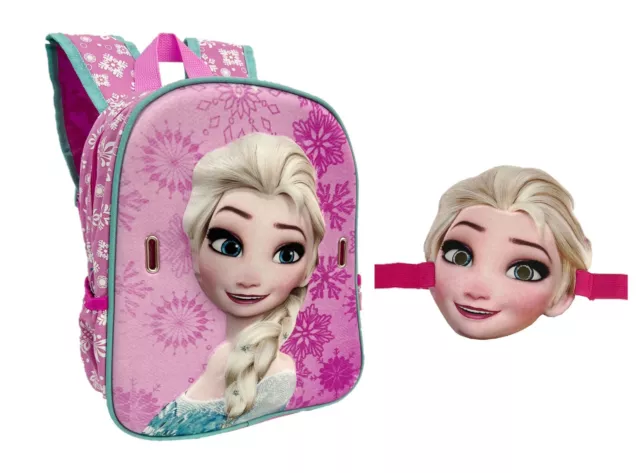 Frozen Disney Zainetto Zaino con Maschera 3D Scuola Materna Asilo tempo Libero