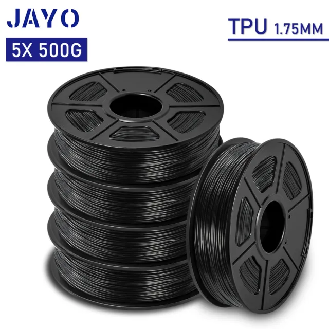 JAYO 5X 500G TPU Black 95A Flexible 3D Printer Filament 1.75mm Wear-resistant