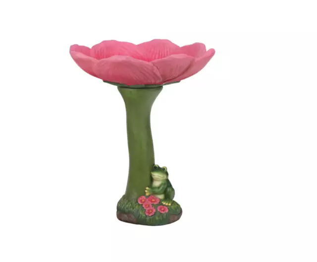 Style Selections Frog 20-in H Birdbath Plastic Garden Bird Bath Outdoor Yard NEW