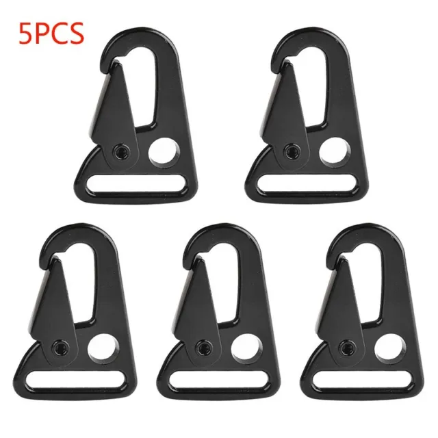 Strap Hooks Buckle Outdoor Hanging Camping Attachment Caving 5Pcs Black