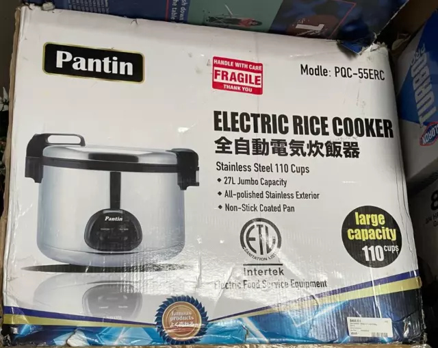 Town 57155 110 Cup (55 Cup Raw) Electronic Rice Cooker / Warmer - 230V