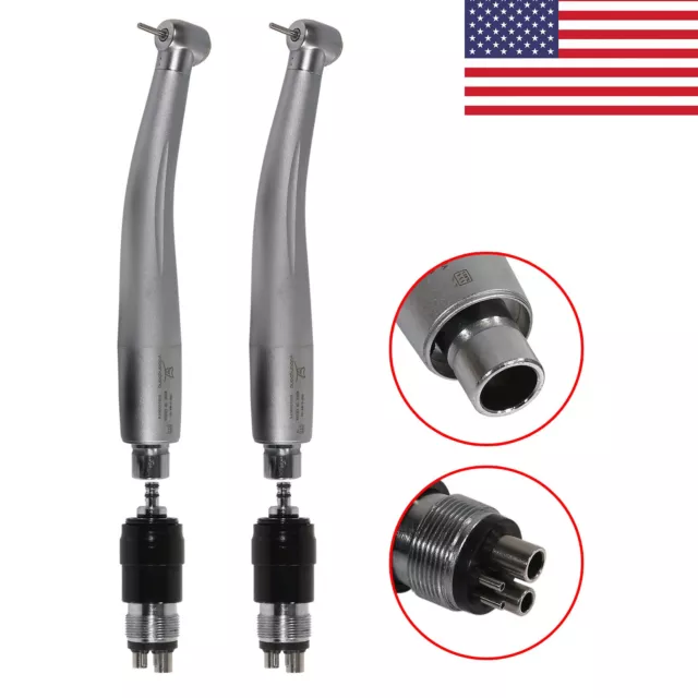 2xNSK style Dental High Speed standard head handpiece Quick Coupler 4H YBNK4 USA