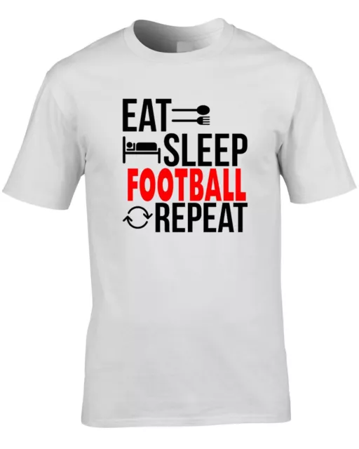 Camiseta de Fútbol Eat Sleep Repetir Idea Regalo Fútbol Mundo Juego Copa