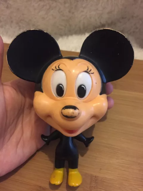 Vintage Walt Disney Plastic Burbank Toys Figure Minnie Mickey Mouse Talking Doll 2