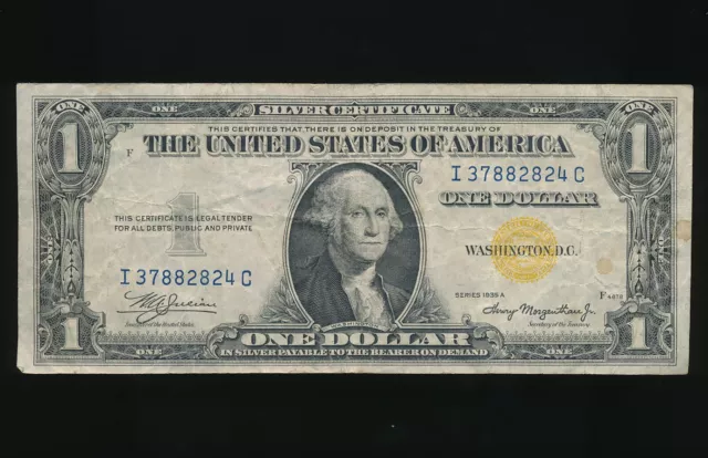 1935A $1 North Africa Emergency Issue Silver Certificate Circulated Inv:2