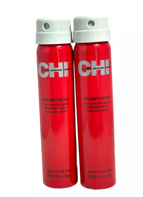 CHI Helmet Head Extra Firm Hair Spray 2.6oz./50g New; LOT OF 2