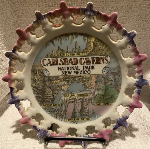 Vintage CARLSBAD CAVERNS National Park New Mexico Souvenir Plate