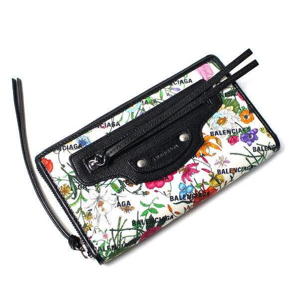 GUCCI BALENCIAGA LONG WALLET NEO CLASSIC ZIP AROUND 681710 Flora Print #166