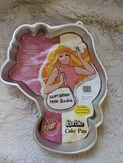 Vintage 1986 Wilton Barbie With Purse Cake Baking Pan Tin Mold 2105-2250