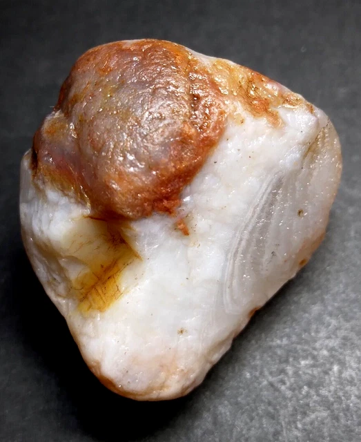 Lake Superior Agate 0.51 oz 'UNIQUE WHITE BANDING' Rough Minnesota Gem - upnorth
