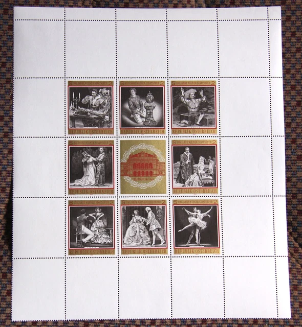 100 Jahre Wiener Staatsoper postfrischer Markenblock aus 1969 Österreich 