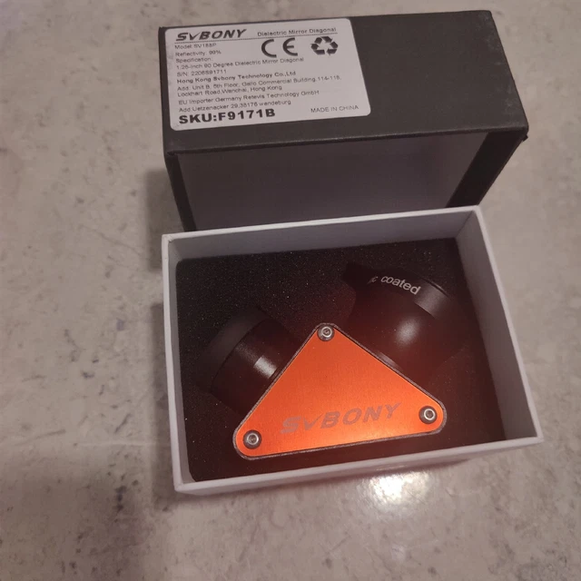 SVBONY SV188P 1.25inch 90 Degree Dielectric Mirror Diagonal  99% Reflectivity