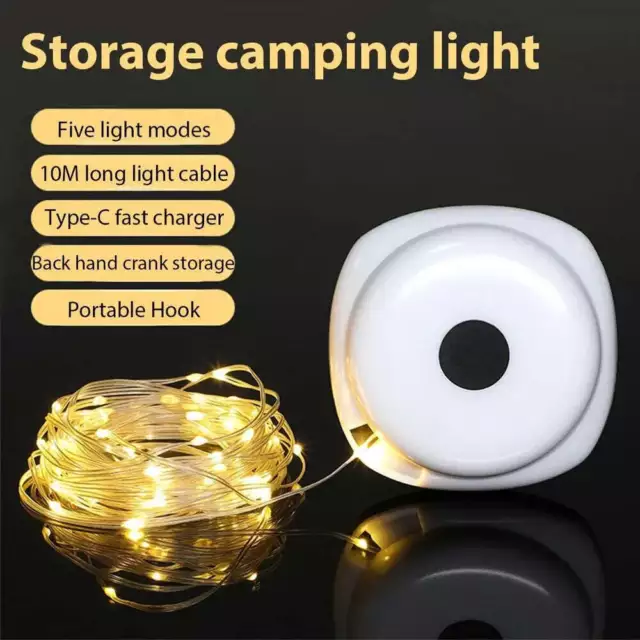 LED Rechargeable Camping Lamp Atmosphere 10M IPX4 Waterproof Recyclable Light Be