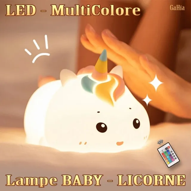 Lampe Baby Licorne Doudou Veilleuse de Nuit Relaxante Portable Pour Bébé Enfant