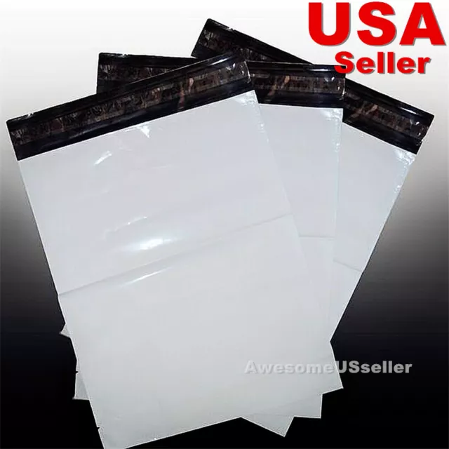 12”X15.5" White Poly Bags Mailer Self Sealing Shipping Envelopes Mailers Packing
