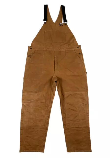 Steiner Industries Thermal-Tuff Brown Insulated Canvas Work Overalls USA XXL