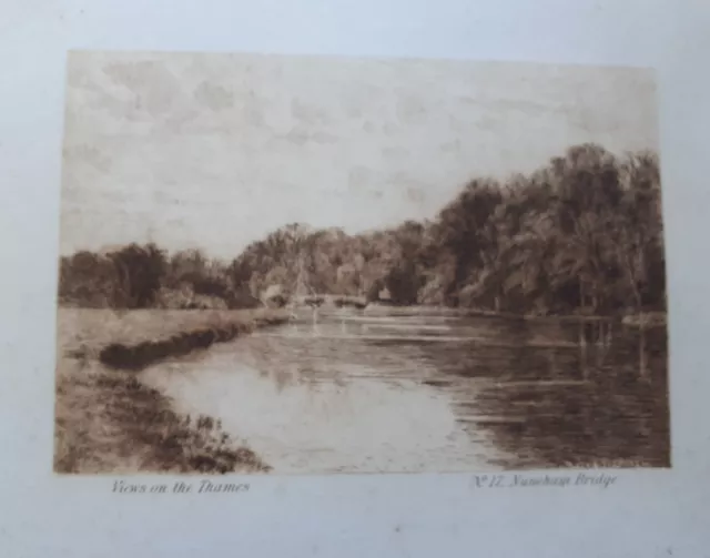 FREDERICK ALFRED SLOCOMBE - NUNEHAM BRIDGE - VIEW OF THE RIVER THAMES c.1880