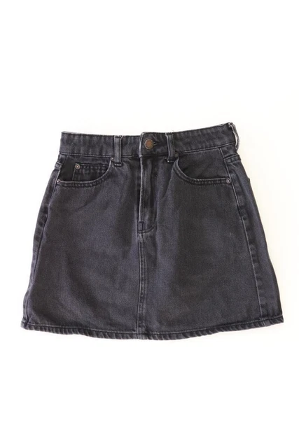 ⭐ Bershka gonna per le signore taglia 36 molto bene nero di cotone ⭐