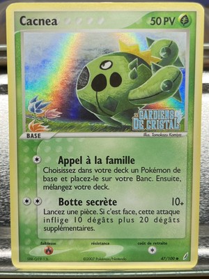 carte pokemon cacnea reverse 47/100 ex gardien de cristal