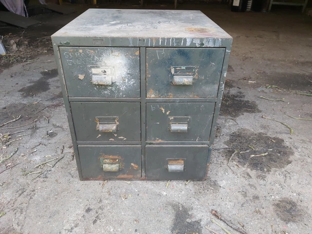 Industrial Vintage Engineers Multi Drawer Metal Cabinet