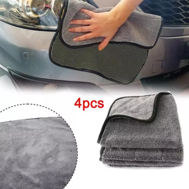 4Pcs Super Absorbent Car Wash Microfiber Car Cleaning towels Drying Towel Cloth