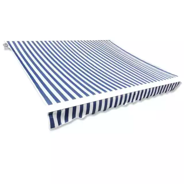 Toit d'auvent Toile Bleu et blanc 6x3 m (Cadre non inclus)