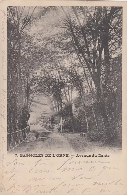 Carte postale ancienne ORNE BAGNOLES-DE-L'ORNE 7 avenue du Dante timbre mouchon