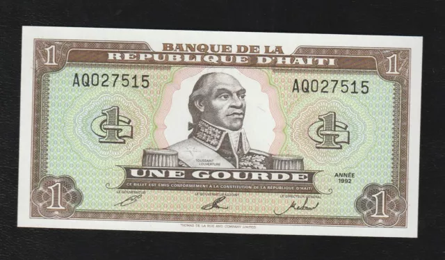 Haiti, 1 Gourde, 1993, P-259, Uncirculated Banknote, Serie AQ-02