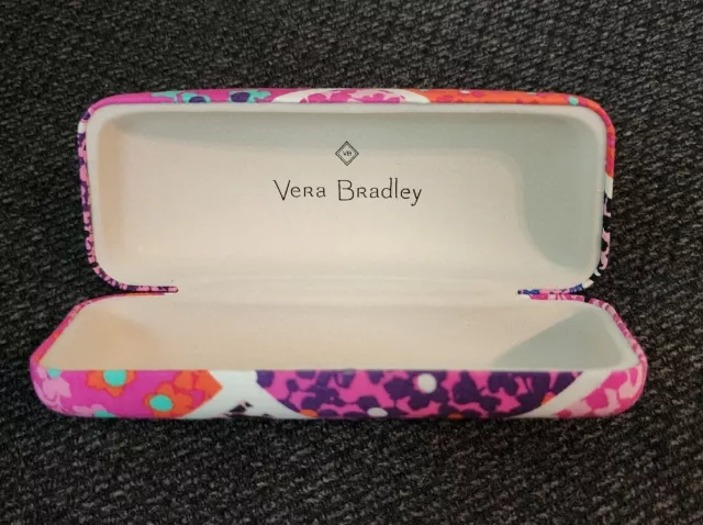 Vera Bradley Clamshell Sunglasses or Eye Glasses Hard Case Bright Floral Pattern