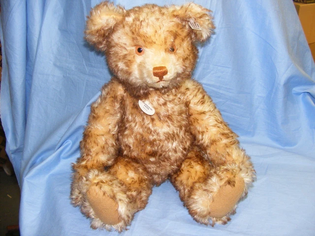 ours STEIFF 35 cm : réplique d'un teddy bear 1909 BLEU FONCE N° 5129/7000 . 1998