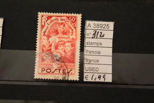 Stamps Francobolli Francia France Used N. 312 (A38925)