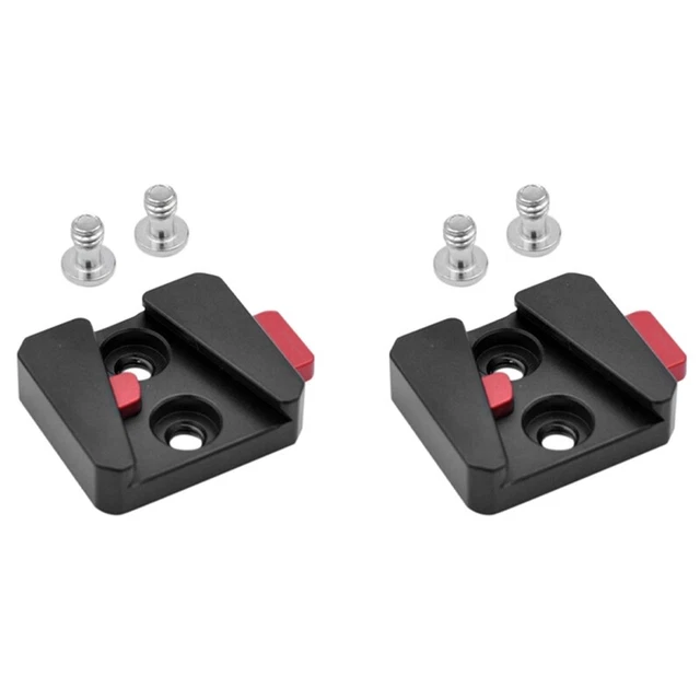 2X 1/4 Universal V Cambio Rápido Placa Adaptador Accesorios Portátil Individual V6Y8