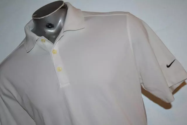 21433 Nike Golf Polo Shirt White Polyester Size XL Mens