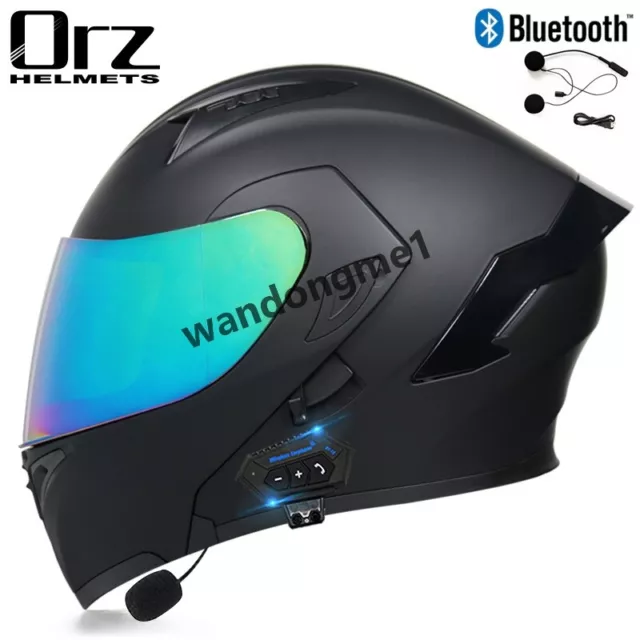 DOT Modular Flip Up Motorcycle Helmets Bluetooth Full Face Street Moto Helmet