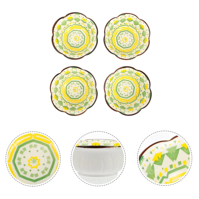 4 Pcs Céramique Plat D'assaisonnement Bols À Sushis Soucoupe De Service