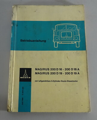 A STAND 06/1965 Manuale di istruzioni Magirus Deutz eckhauber 200d16/ A/200d19/ 