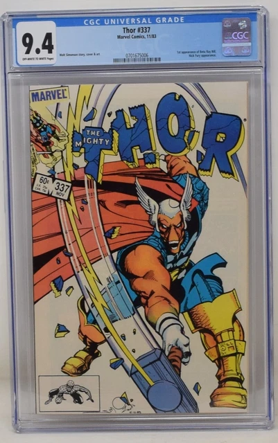 Mighty Thor 337 Marvel 1983 CGC 9.4 1st Beta Ray Bill Walt Simonson