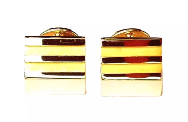 Pierre Cardin Cufflinks Vintage 70s Gold Tone Cuff Links For Men. Made In France 2