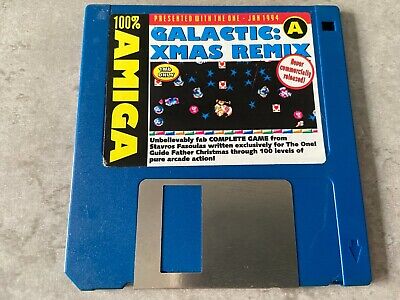Azione AMIGA MAGAZINE COVER DISCO corpo colpi Galactic COMMODORE 500 600 1200 